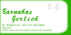 barnabas gerlich business card